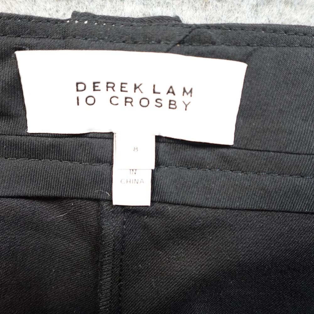 Derek Lam 10 Crosby Pants Womens 8 Robertson Flare Black Gold Button Sailor - Picture 13 of 16